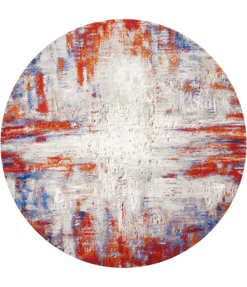 Twilight Area Rug Nourison Twilight Round Area Rug TWI26 Ivory/Multicolor 8' Round