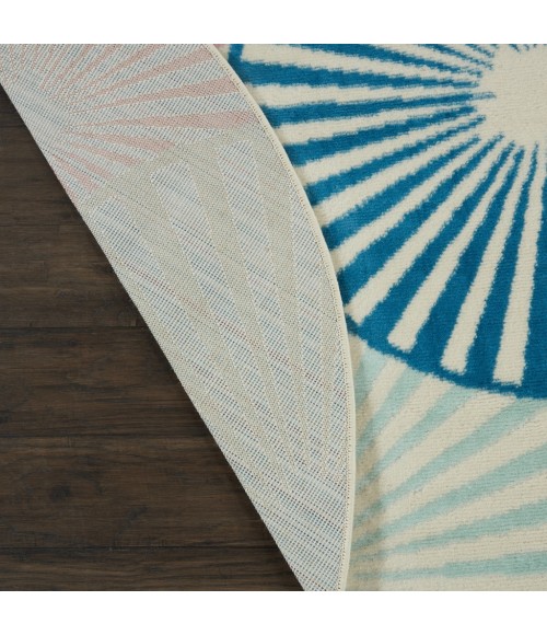 Nourison Grafix Round Area Rug GRF20-Ivory/Multi