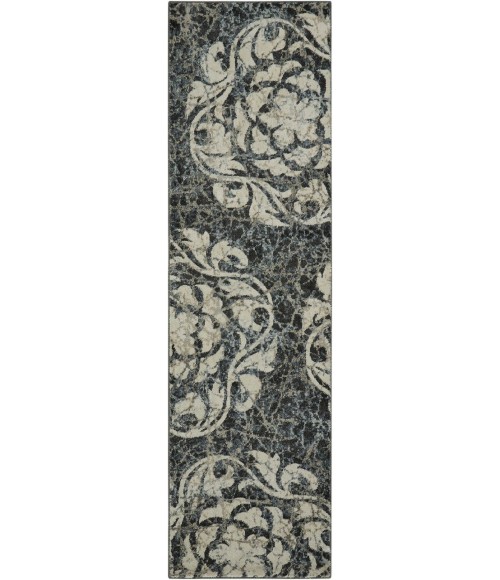 Nourison MAXELL Area Rug Nourison Maxell Runner Area Rug MAE10-Ivory/Charcoal