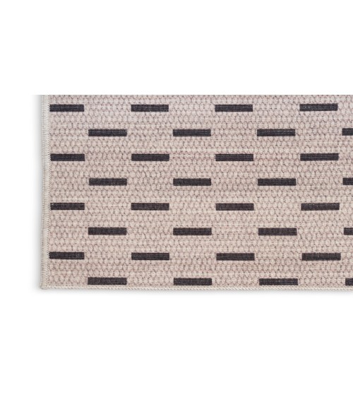 Nourison Nourison Washables Cream Black Rug NWB12 8 ft. X 10 ft. Rectangle - Rugs Town Nourison Nourison Washables Cream Black NWB12 8 ft. X 10 ft. Rectangle Rug