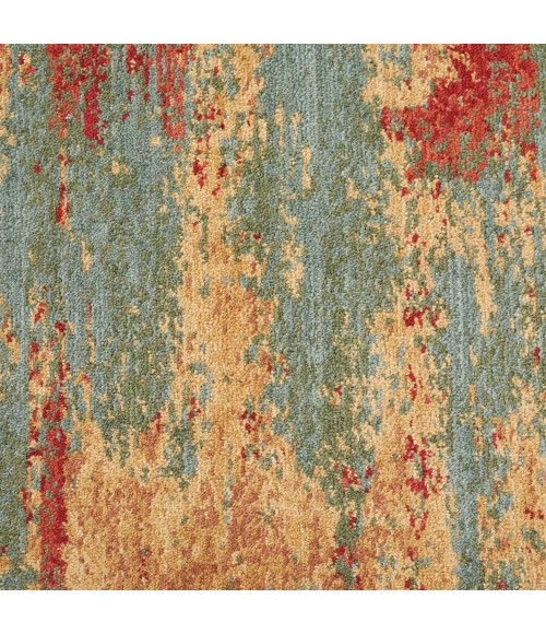 Nourison SOMERSET Area Rug Nourison Somerset Runner Area Rug ST91-Teal/Multicolor