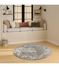 Nourison Home Concerto Blue CNC05 4 ft. Round Rug