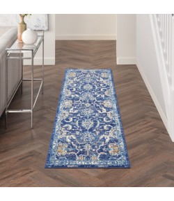 Nourison Grafix - Grf24 Navy Area Rug 2 ft. 3 X 7 ft. 6 Rectangle