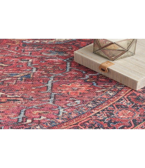 Nicole Curtis Machine Washable Series 1 Brick Rug SR102 7 ft. 10 in. Round - Rugs Town Nicole Curtis Machine Washable Series 1 Brick SR102 7 ft. 10 in. Round Rug