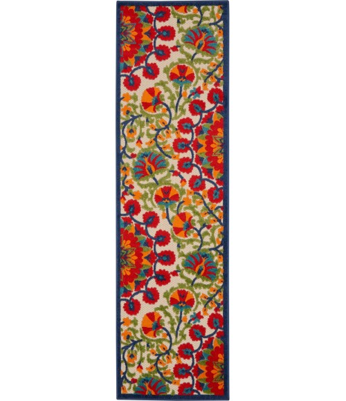 Nourison Aloha Runner Area Rug ALH20-Red/Multi