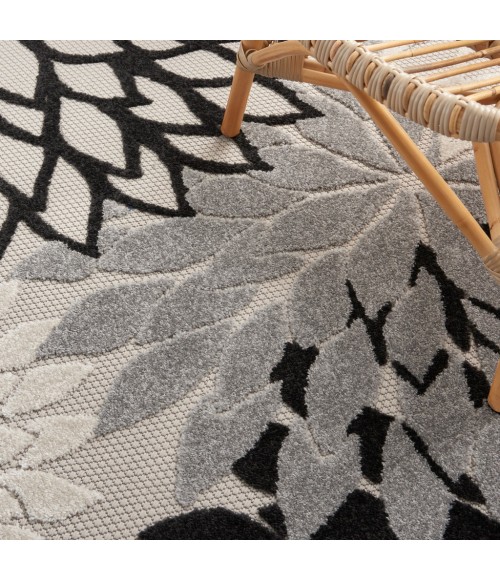 Nourison Aloha Indoor/Outdoor Area Rug ALH05-Black White