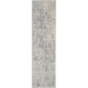 Nourison Home Rustic Textures RUS01 Ivory/Silver 2 ft. 2 in. X 7 ft. 6 in. Area Rug