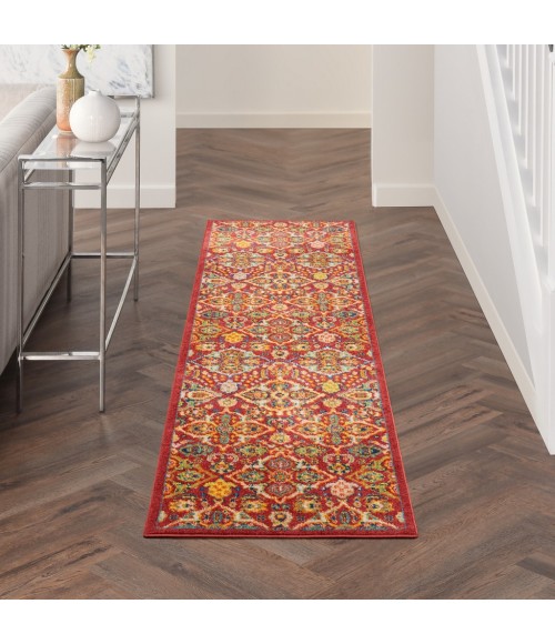 Nourison Allur Area Rug ALR03-Red Multicolor