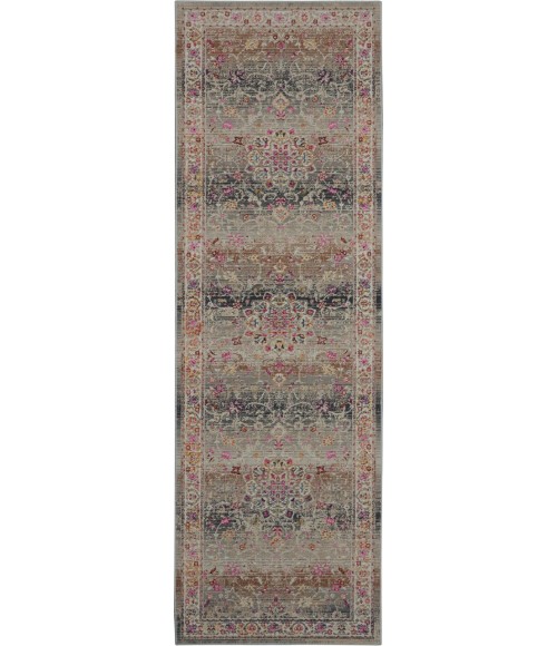 Nourison Vintage Kashan Runner Area Rug VKA01-Grey