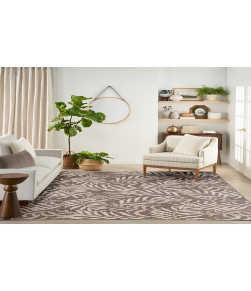 Nourison Garden Oasis Mocha Rug GOA01 9 ft. X 12 ft. Rectangle - Rugs Town Nourison Garden Oasis Mocha GOA01 9 ft. X 12 ft. Rectangle Rug