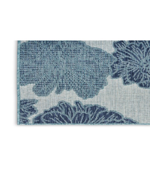 Nourison Garden Oasis Blue GOA04 8 ft. X 10 ft. Rectangle Rug