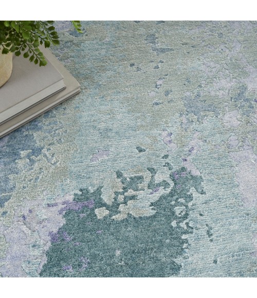 Nourison Silk Shadows Blue Green SHA22 4 ft. X 6 ft. Rect. Rug