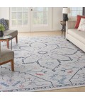 Nicole Curtis Machine Washable Series 1 Area Rug SR110 Ivory Blue