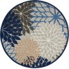 Nourison Aloha - Alh05 Blue Multicolor Area Rug 7 ft. 10 X Round