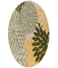 Nourison Aloha Green Multicolor ALH05 5 ft. 3 in. Round Rug