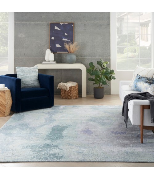Nourison Silk Shadows Blue Green SHA22 4 ft. X 6 ft. Rect. Rug