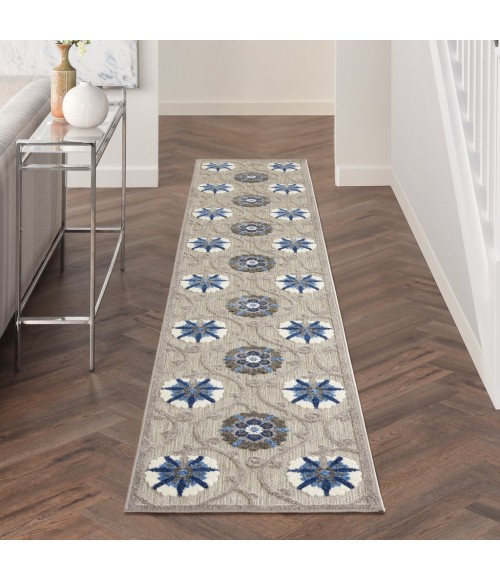 Nourison Aloha Runner Area Rug ALH19-Grey/Blue