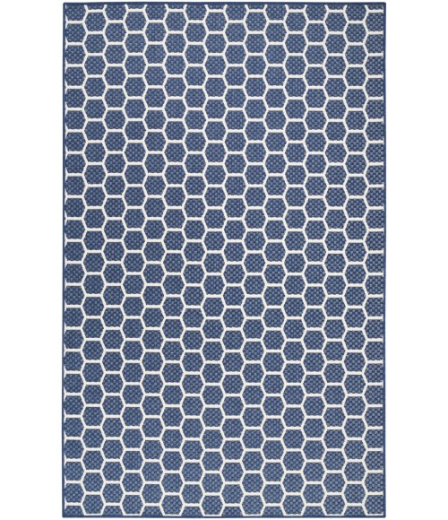 Nourison Twist Reversible Navy TWS01 4 ft. X 6 ft. Rect. Rug