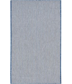 Nourison Courtyard Ivory Blue COU01 2 ft. 2 in. X 8 ft. Rectangle Rug