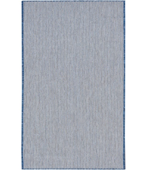 Nourison Courtyard Ivory Blue COU01 2 ft. 2 in. X 8 ft. Rectangle Rug