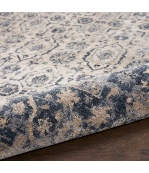 kathy ireland Home Malta Area Rug MAI04-Ivory/Blue