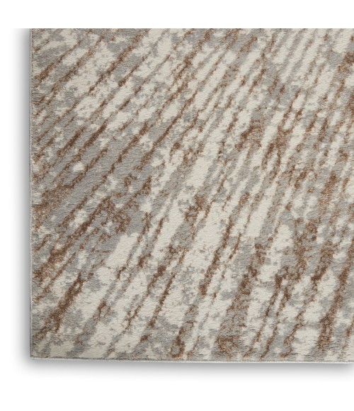 Metallic Area Rug Inspire Me! Home Décor Metallic Area Rug MTL01 Grey Mocha 2'2" x 7'6"