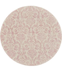 Nourison Home Jubilant JUB09 Ivory Pink 8 ft. Round Area Rug