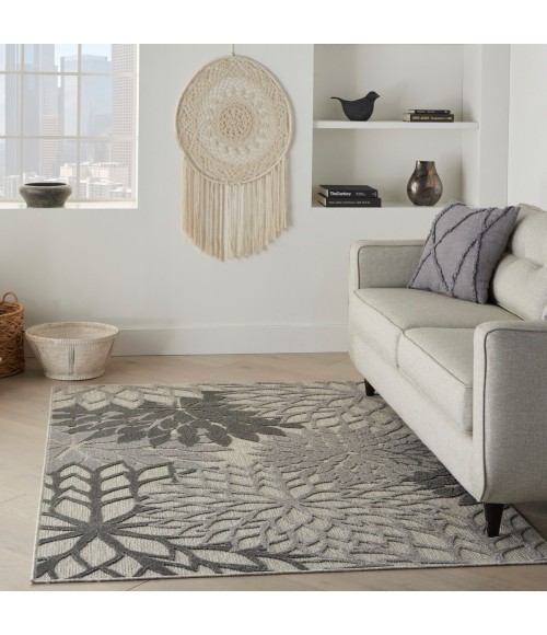 Nourison Aloha Area Rug ALH05 Silver Grey 5'3" x 7'5"