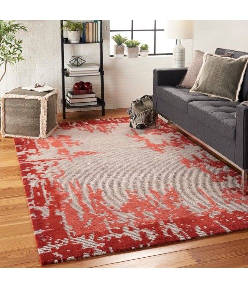 Nourison Symmetry Area Rug SMM02-Beige/Red