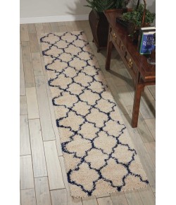 Nourison Amore - Amor2 Ivory Blue Area Rug 2 ft. 2 X 10 ft. Rectangle