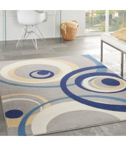 Nourison Home Grafix GRF21 Grey 5 ft. 3 in. X 7 ft. 3 in. Area Rug