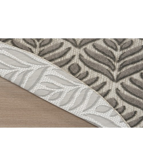 Nourison Aloha Charcoal ALH35 7’10” Round Rug