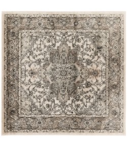 Nourison Concerto Ivory Grey CNC05 5 ft. X Square Rug