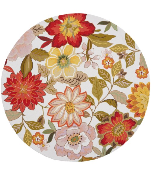 Nourison FANTASY Area Rug Nourison Fantasy Round Area Rug FA18-Ivory