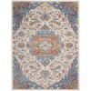 Nourison Elation - Etn09 Ivory Blue Area Rug 5 ft. 3 X 7 ft. 3 Rectangle