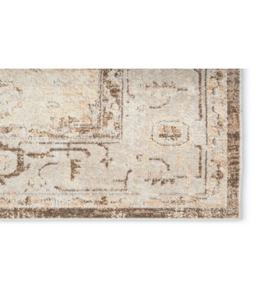 Nourison Astra Machine Washable Beige ASW11 6 ft. 7 in. X 9 ft. Rectangle Rug