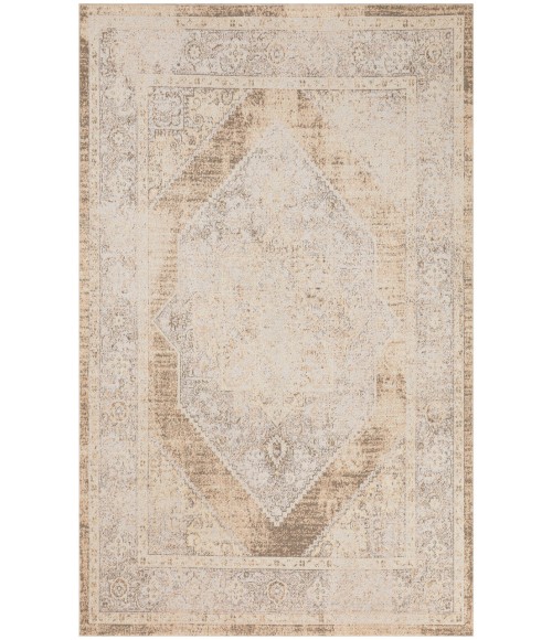 Nourison Astra Machine Washable Beige ASW13 5 ft. 3 in. X 7 ft. Rectangle Rug