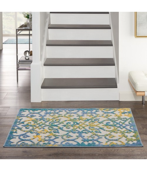 Nourison Aloha Area Rug ALH21-Ivory Blue