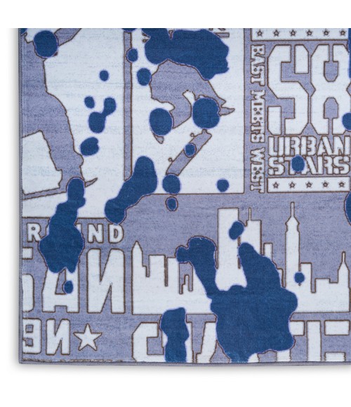 Nourison Home Imagination Blue Rug IMA22 6 ft. 6 in. X 9 ft. 2 in. Rectangle - Rugs Town Nourison Home Imagination Blue IMA22 6 ft. 6 in. X 9 ft. 2 in. Rectangle Rug