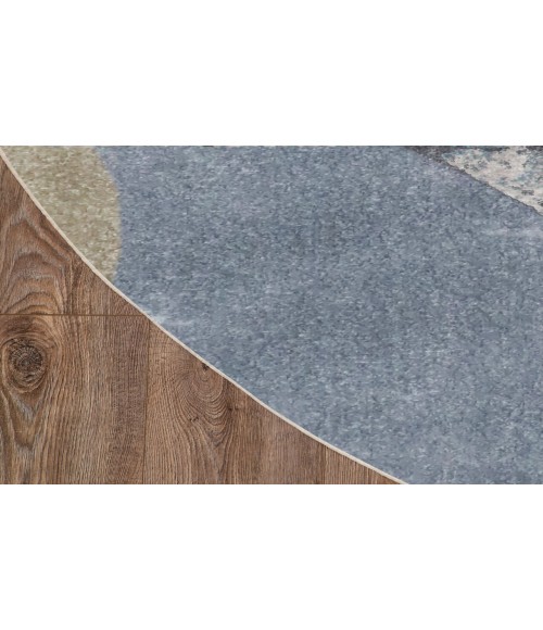 Nourison Astra Machine Washable Sky Blue ASW06 7 ft. 10 in. Round Rug