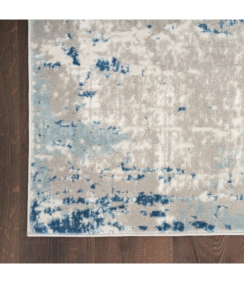 Nourison Quarry Ivory Grey Blue QUA01 7 ft. X 10 ft. Rect. Rug
