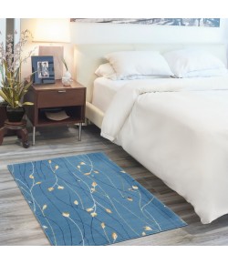 Nourison Grafix - Grf15 Light Blue Area Rug 3 ft. X 5 ft. Rectangle