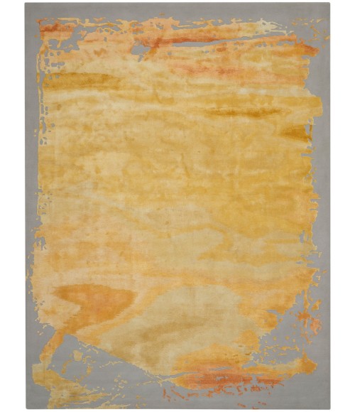 Nourison Prismatic Area Rug PRS19 Grey/Gold 8'6" x 11'6"