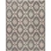 Nourison Tranquil(Traql) - Tra09 Grey Pink Area Rug 8 ft. X 10 ft. Rectangle