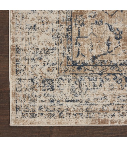 kathy ireland Home Malta Area Rug MAI11-Ivory/Blue
