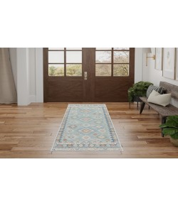 Nourison Washable Decor Light Blue WSD03 2 ft. X 6 ft. Rectangle Rug