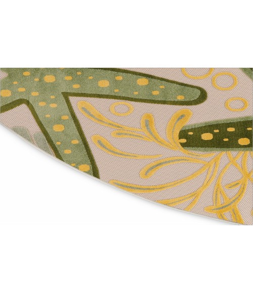 Nourison Aloha Green Yellow ALH24 7 ft. 10 in. Round Rug