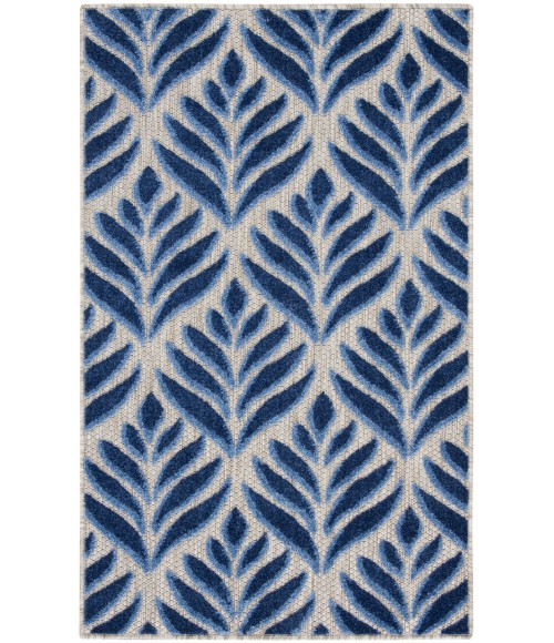 Nourison Aloha Blue ALH35 2 ft. 8 in. X 4 ft. Rectangle Rug