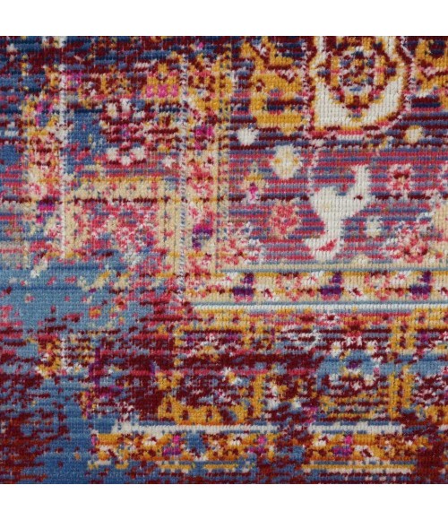 Nourison Vintage Kashan Runner Area Rug VKA03-Red/Multicolor