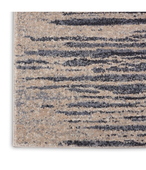 kathy ireland Home Moroccan Celebration Runner Area Rug KI387-Blue/Beige